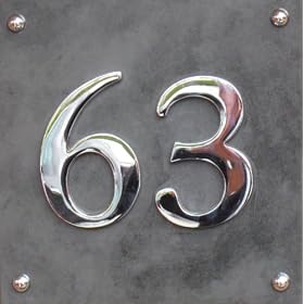 Large Slate & Chrome house number - 1 to 99 available