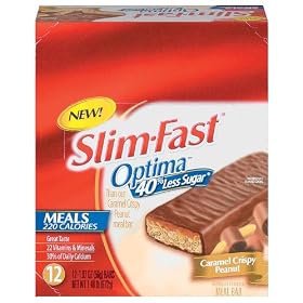 Slim-Fast Optima Meal Bar, Caramel Crispy Peanut,