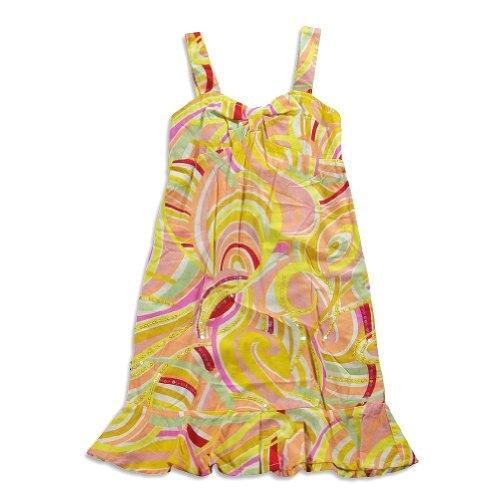 Haven Girl   Girls Pucci Dress, Pink, Yellow