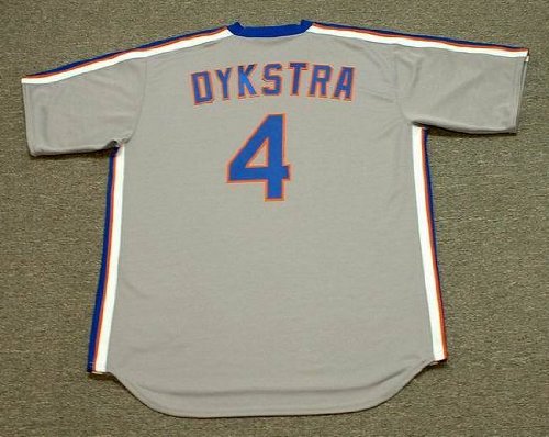 LENNY DYKSTRA New York Mets 1987 Majestic Cooperstown Throwback Away Baseball Jersey, XL