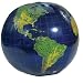 Dark Blue Ocean & Topographic Landmass (Inflatable World Globe 16