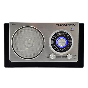 Thomson - RT602 - Radio R�tro - FM/MW - Boitier en bois - Noir/argent