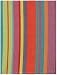 Durable Drill Weave 100% Cotton Colorful Orange and Blue Striped Dishtowel 18" X 28" Set / 6