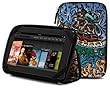 Punchcase Ace Zip Round Standing Case for Kindle Fire 'Graffiti' Multi-Coloured (will only fit Kindle Fire)