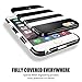 iPhone 6 Slim Case, Akna Stylish-fit Series Ultra Slim Stylish Full Cover Case For iPhone 6 [Slim Girl Case] - [Classic Black White Stripe](U.S)