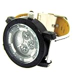 New Men’s luxury black Roulette bling watch big heavy large mans urban fashion designer