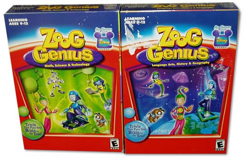 VideoGames: Zoog Genius 2 Pack Math, Science and Technology and Language Arts, History and Geography