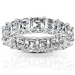 One of a Kind 6 1/3ct TW Asscher Diamond Eternity Band in 18k Gold