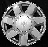 02 CADILLAC ELDORADO ALLOY WHEEL (PASSENGER SIDE) = (DRIVER RIM 17 INCH, Diameter Width 7.5 (7 SPOKE SLANTED) BRIGHT SILVER, REPLICA 1 Piece Only (2002 02) ALY04552U20N