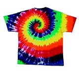 Rainbow Tie-Dye Classic cut tshirt tee shirt available in adult and youth sizes all cotton