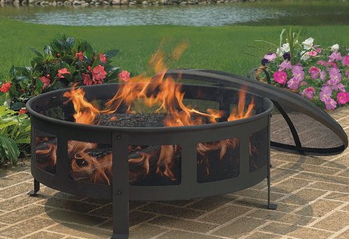 CobraCo FB6540 Round Bravo Fire Pit with Screen and Cover
