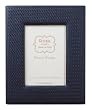 Woven Leather Picture Frame, Italian, Navy , 4x6"