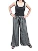 Boho Womens Harem Pants Black Aztec Straight Wide Leg Palazzo Trousers
