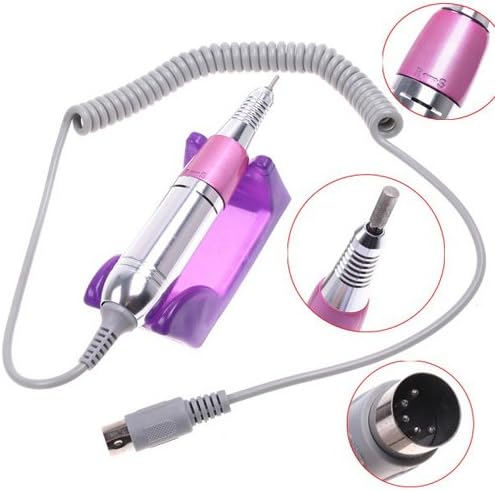 Charmoee Pink Electric Professional Nail Art Salon Drill Glazing Machine Manicure Pedicure Kit