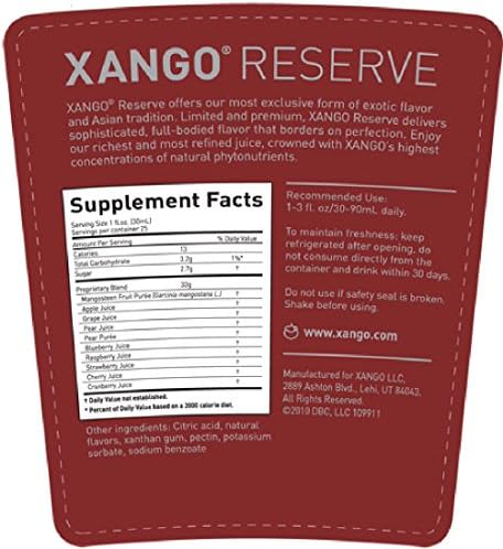 XANGO RESERVE / Mangosteen Juice (1 bottle - 25 oz)