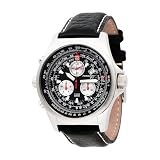 Torgoen Swiss Men's T01101 Chronograph Pilot Computer Leather Strap Watch