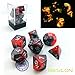 Bescon Two-Tone Glow-in-The-Dark Polyhedral Dice Set HOT Rocks, Luminous RPG Dice Set d4 d6 d8 d10 d12 d20 d% Brick Box Pack