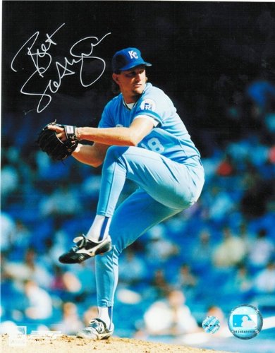 Bret Saberhagen Autographed/Hand Signed Kansas City Royal 8x10 Photo