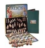 The Alice in Wonderland Hand Painted Chess Set