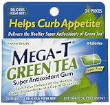 Mega-T Chewing Gum, Green Tea, Sugar Free, 24 ct.