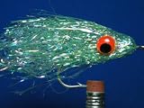NEW FLIES Pearlescent Nuclee-r Bunker - Light Green UVA - Fire Orange Eyes