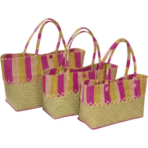 Earth Axxessories Nested Straw Totes