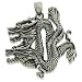 Stainless Steel Chinese Double Head Dragon Pendant