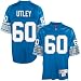 Reebok Detroit Lions #60 Mike Utley Blue Tackle Twill Throwback Football Jersey