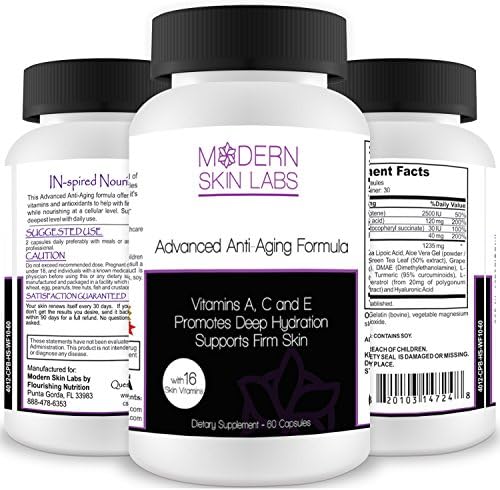 Remarkable Anti-Aging Multi-Vitamin to Preserve Your Youthful, Radiant, Hydrated, Firm Skin *Anti-Aging Powerhouse* with 16 PROVEN Skin Vitamins in just 2 Capsules *MONEY BACK GUARANTEE*