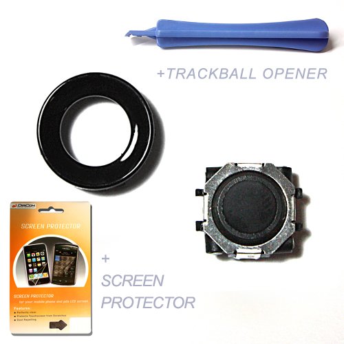 Blackberry Trackball Replacement Kit - Black Trackball & Black