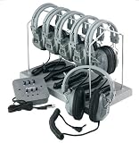 Hamilton Electronics Listening Center, 8 Station Jackbox, Deluxe Headphones, ASM with Storage Rack