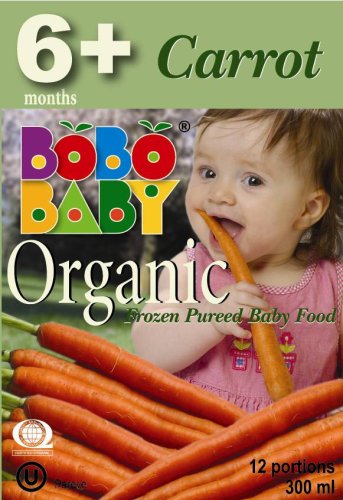 Bobobaby 6+ Months Carrot, 12 Servings, 10.15-Ounce Boxes (Pack of 12) by Bobobaby