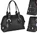 Cape Cod Leather Sandy Beach Vacquetta Leather Doctor Satchel Tote Bag (Black)