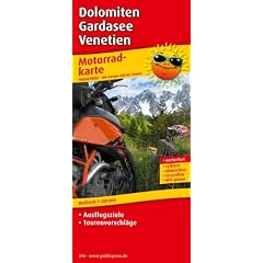 Motorradkarte Dolomiten - Gardasee - Venetien: Mit Ausflugszielen und Freizeittipps, wetterfest, reissfest, abwischbar, recycelbar, GPS-genau. Mit ... reissfest, abwischbar, recycelbar, GPS-genau