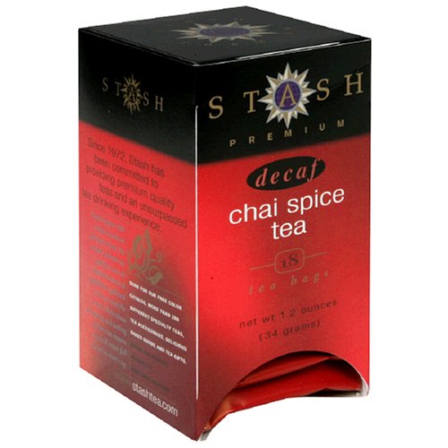 Stash Premium Decaf Chai Spice Tea, Tea Bags, 18-Count Boxes (Pack of 6) by Stash