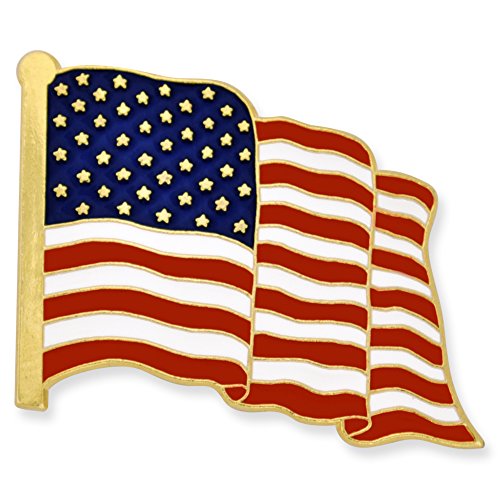 PinMart's American Flag Lapel Pin Proudly Made in USA