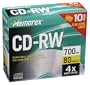 Memorex 700MB/80-Minute 4x CD-RW Media (10-Pack with Slim Jewel Cases)