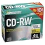 Memorex 700MB/80-Minute 4x CD-RW Media (10-Pack with Slim Jewel Cases)