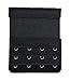 Quintina Ladies Elastic Bra Extender Stretchy 4 hook 3/4 inch Spacing Breathing Room (4 hook 3/4 inch, 3 Pcs (Black+Nude+White))