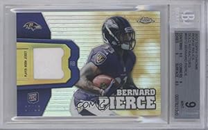 Bernard Pierce BGS GRADED 9 #9/10 Baltimore Ravens (Football Card) 2012 Topps Chrome Rookie Relics Gold Refractor #RAP12