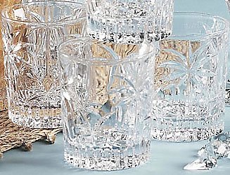 South Beach Palm Double Old-Fashioned Glasses Set of 4