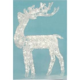 Outdoor Christmas Decoration - Standing Buck Yard Art