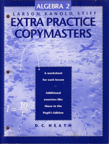 algebra 2 extra practice copymaster