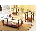 BEAUTIFUL 8MM BEVELED GLASS COFFEE &amp; 2 END TABLE SET