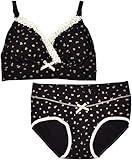 アビックス マミールナ アンダーがらくちんなブラトップ&クロスショーツ上下セット(アニマルドット) L ブラック ベア天竺 349119