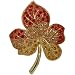 Red Autumn Leaf Pin Brooch