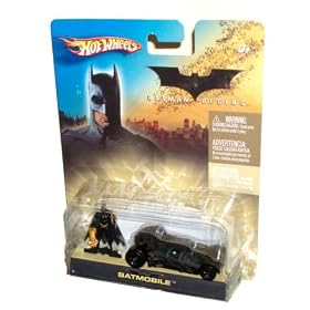 Mattel Hot Wheels 2005 Batman Begins Series 1:64 Scale Die Cast Metal Car - BATMOBILE with 1-1/2 Inch Tall Batman Mini Figure
