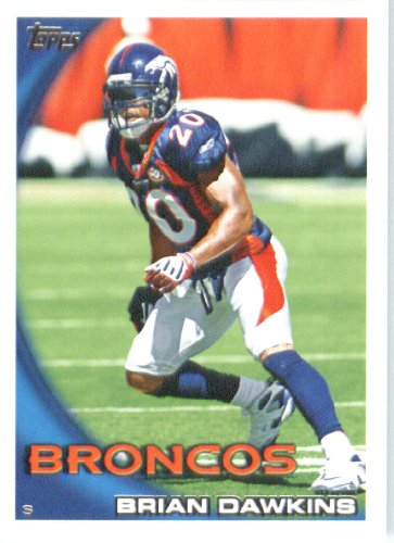 2010 Topps NFL Football Card # 418 Brian Dawkins - Denver Broncos - NFL Trading Card in a Protective ScrewDown Case!
