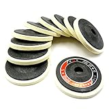 どんどん使える フェルトバフ 100mm 10枚 5枚 入り 粗目 細目 選択可能 業務用 汎用 鏡面加工 ディスクサンダー 研磨 グラインダー フェルト ディスク バフ