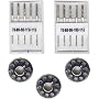 Sewing Essentials, 10 Sewing Machine Needles & Bobbins Set